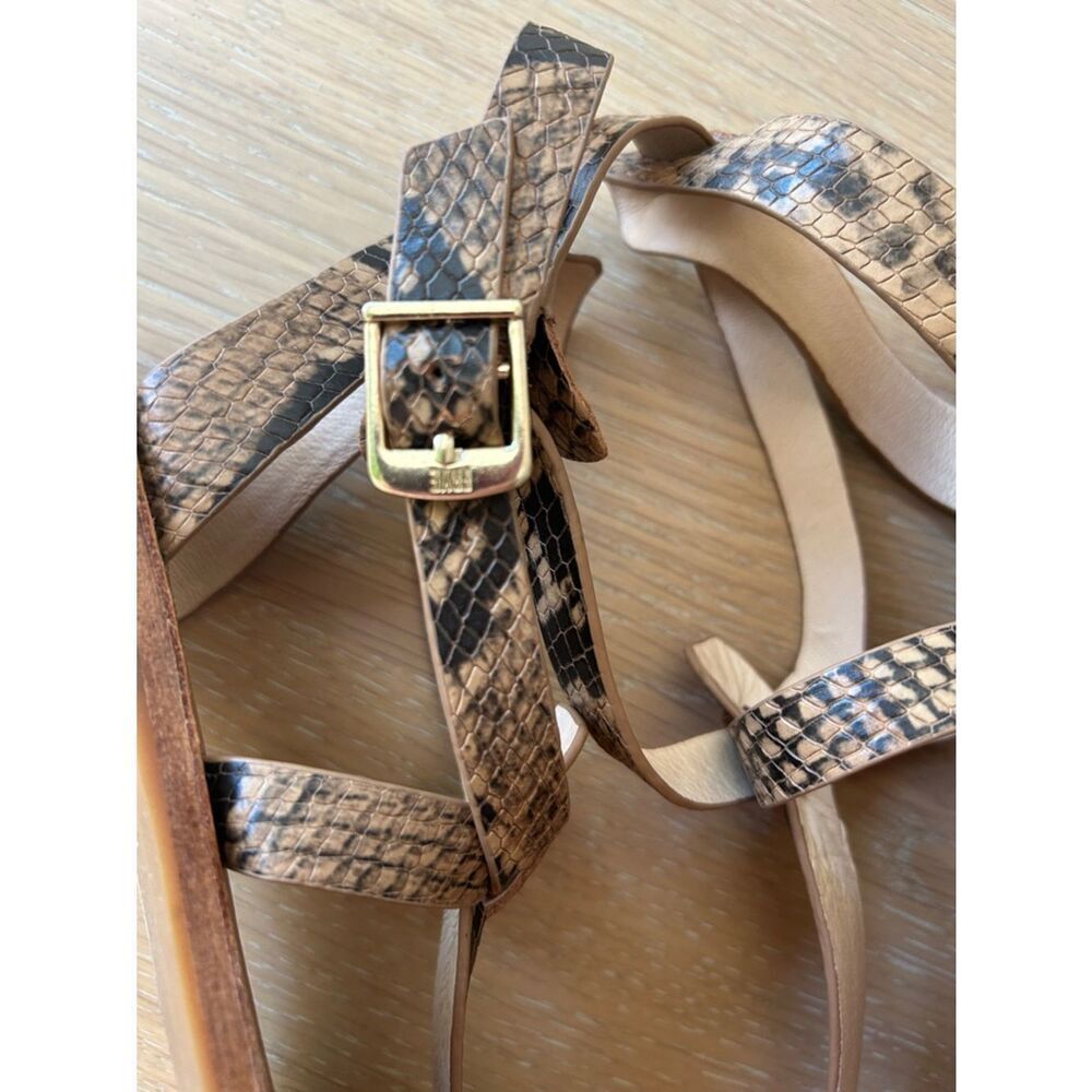 FYRE TAYLOR SANDAL, Tan Snakeskin, Size 9, NWOT - Picture 7 of 9